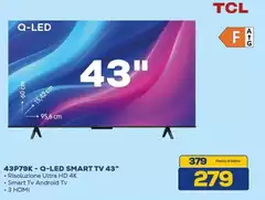 TCL - 43P79K Q-Led Smart Tv 43"