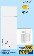 Candy - Frigorifero Combinato Incasso CLEDP2F50H