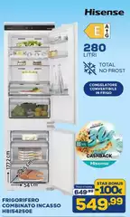 Hisense - Frigorifero Combinato Incasso HB154S26OE