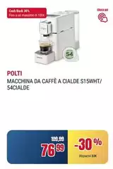 Polti - Macchina Da Caffè A Cialde S15WHT/ 54CIALDE