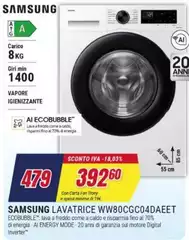 Samsung - Lavatrice WW80CGC04DAEET