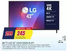 LG - Tv Led 43" 43U474006LB.API
