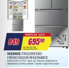 Hisense - Frigorifero French Door RF632N4BCE
