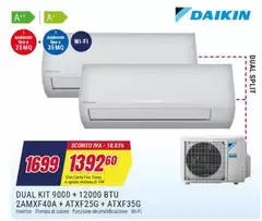 Daikin - Kit 9000 + 12000 Btu 2amxF40A + ATXF25G + ATXF35G Daikin - Kit 9000 + 12000 Btu 2amxF40A + ATXF25G + ATXF35G