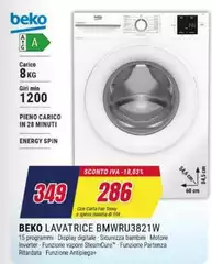 Beko - Lavatrice Bmwru3821w