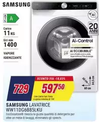Samsung - Lavatrice WW11DG6B85LKU