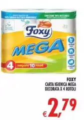 Foxy - Carta Igienica Mega Decorata Foxy - Carta Igienica Mega Decorata
