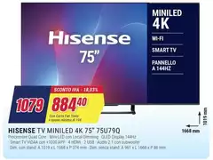 Hisense - Tv Miniled 4k 75" 75U79Q