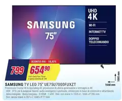 Samsung - Tv Led 75" UE75U7000FUXZT