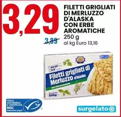 San rocco - Filetti Grigliati Di Merluzzo D'Alaska Con Erbe Aromatiche