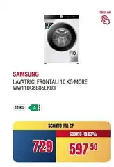 Samsung - Lavatrice Frontal 10 Kg-More WW11DG6B85LKU3