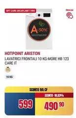 Hotpoint - Lavatrice Frontali 10 Kg-More Hb 123 Care It