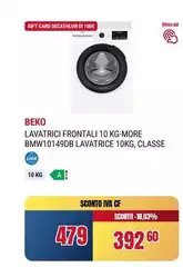 Beko - Lavatrice Frontal 10 Kg-More Bmw10149db Lavatrice 10kg, Classe