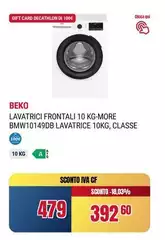 Beko - Lavatrice Frontali 10 Kg-More Bmw10149db Lavatrice 10kg, Classe