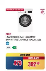Beko - Lavatrice Frontali 10 Kg-More Bmw10149db Lavatrice 10kg, Classe