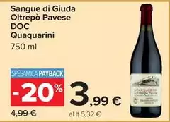 Quacquarini - Sangue Di Giuda Oltrepò Pavese DOC