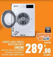 Samsung - Lavatrice Carica Frontale WW70FGM05W/ET