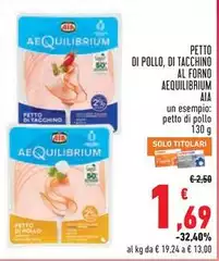 Aia - Petto Di Pollo, Di Tacchino Al Forno Aequilibrium