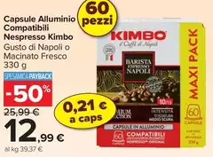 Kimbo - Capsule Alluminio Compatibili Nespresso