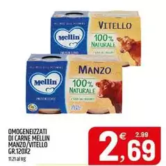 Mellin - Omogeneizzati Di Carne Manzo/Vitello