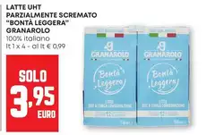 Granarolo - Latte Uht Parzialmente Scremato Bontà Leggera