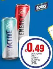 Sorsy - Energy Drink Classico/sugar Free M/Slip