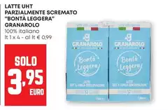 Granarolo - Latte Uht Parzialmente Scremato Bontà Leggera
