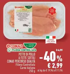 Conad - Petto Di Pollo A Fette Sottili Percorso Qualità
