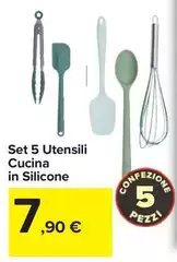 Set 5 Utensili Cucina In Silicone Set 5 Utensili Cucina In Silicone
