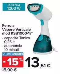 Ferro A Vapore Verticale Mod KSB1000-17 Ferro A Vapore Verticale Mod KSB1000-17