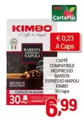 Kimbo - Caffè Compatibile Nespresso Barista Espresso Napoli Kimbo - Caffè Compatibile Nespresso Barista Espresso Napoli