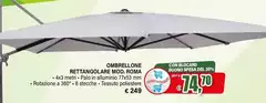 Ombrellone Rettangolare Mod. Roma