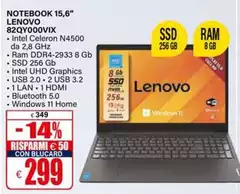 Lenovo - Notebook 15,6" 82QY000VIX Lenovo - Notebook 15,6" 82QY000VIX