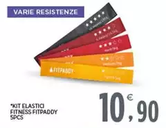 Kit Elastic Fitness Fitpaddy 5pcs
