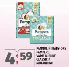 Pampers - Pannolini Baby-Dry Varie Misure Classici/Mutandino