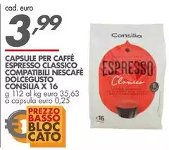 Consilia - Capsule Per Caffè Espresso Classico Compatibili Nescafé Dolcegusto