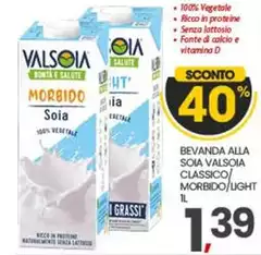 Valsoia - Bevanda Alla Soia Classico/ Morbido/Light