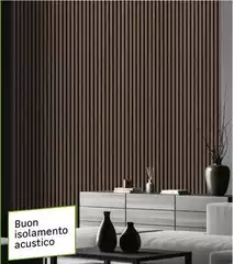 Fibrotech - Pannello Decorativo Fonoassorbente 3d Walnut Noce