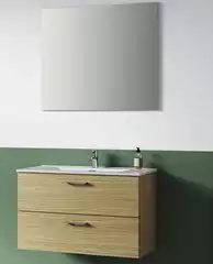 Mobile Da Bagno Sospeso Paros Finitura Rovere Naturale Mobile Da Bagno Sospeso Paros Finitura Rovere Naturale