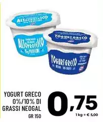 Neogal - Yogurt Greco 0%/10% Di Grassi