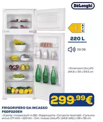 De Longhi - Frigorifero Da Incasso F6DP220EH