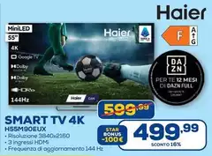 Haier - Smart Tv 4k H55M90EUX