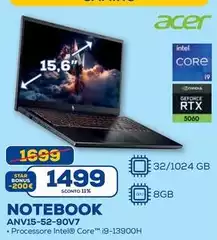 Acer - Notebook AN15-52-90V7
