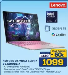 Lenovo - Notebook Yoga Slim 7 83JX00BEIX
