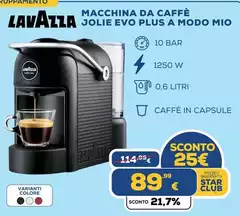 Lavazza - Macchina Da Caffè Jolie Evo Plus A Modo Mio