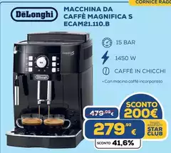 De Longhi - Macchina Da Caffè Magnifica S Ecam21.110.b
