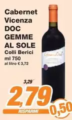 Colli berici - Cabernet Vicenza DOC Gemme Al Sole