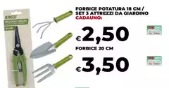 Forbice Potatura 18 Cm/Set 3 Attrezzi Da Giardino Cadauno