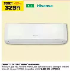 Hisense - Climatizzatore "Halo" 9.000 BTU