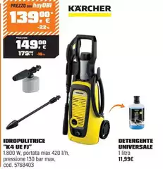Kärcher - Idropulutrice ''K4 UE FJ''